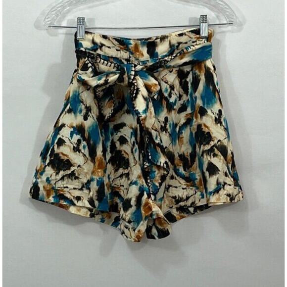 HUNTER BELL Sz 8 Ashton Shorts Tie Dye Linen Blend NWT - Picture 2 of 9